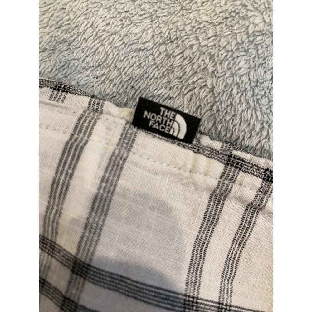 The North Face Shirt Mens Large Short Sleeve Button Up Casual Plaid White XL